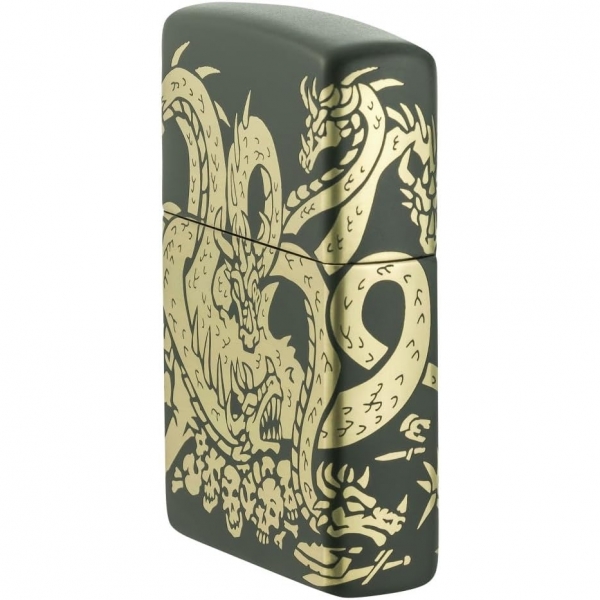 Zippo Dragon Yeil Mat Tasarm akmak