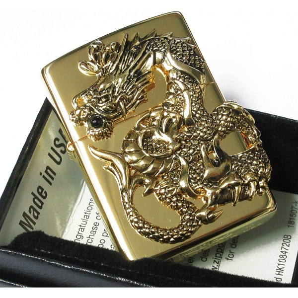 Zippo Gold Dragon 2 Tarafl akmak