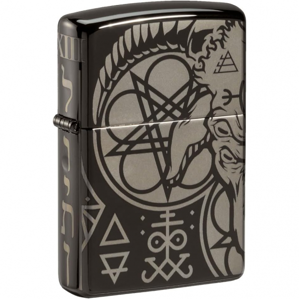 Zippo Occult Parlak Siyah akmak 