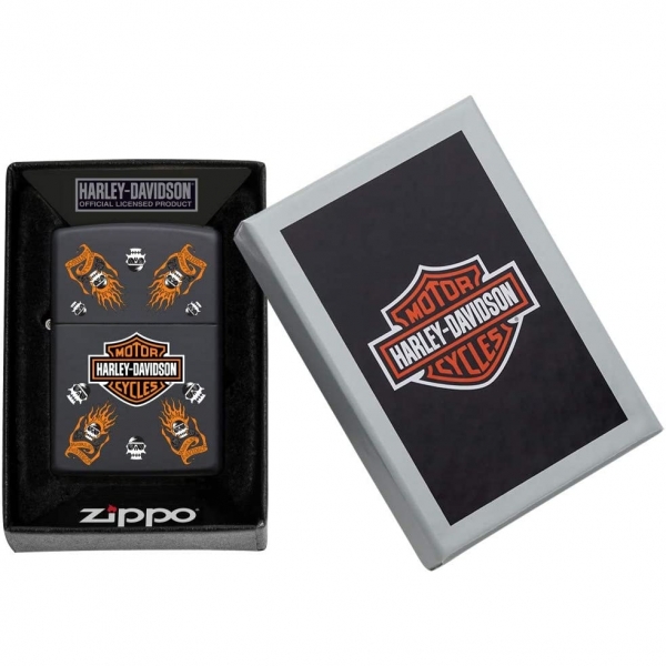 Zippo Harley Davidson akmak (Mat Siyah)