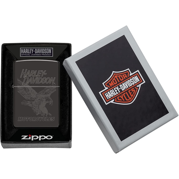 Zippo Harley Davidson High Polish Black akmak