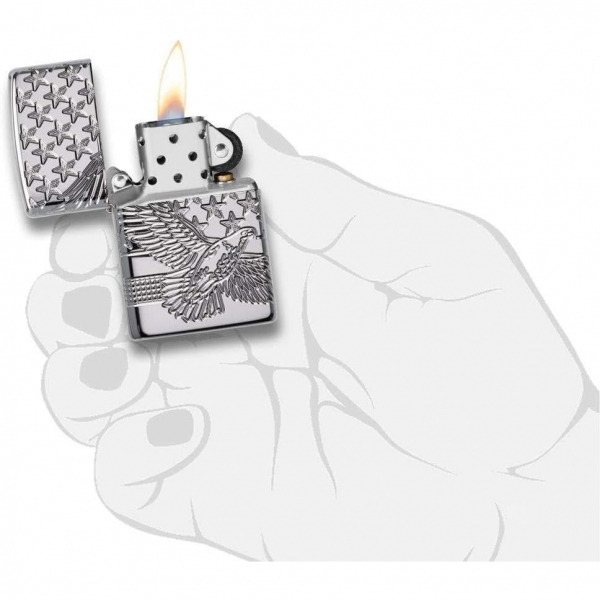 Zippo Kartal Krom akmak