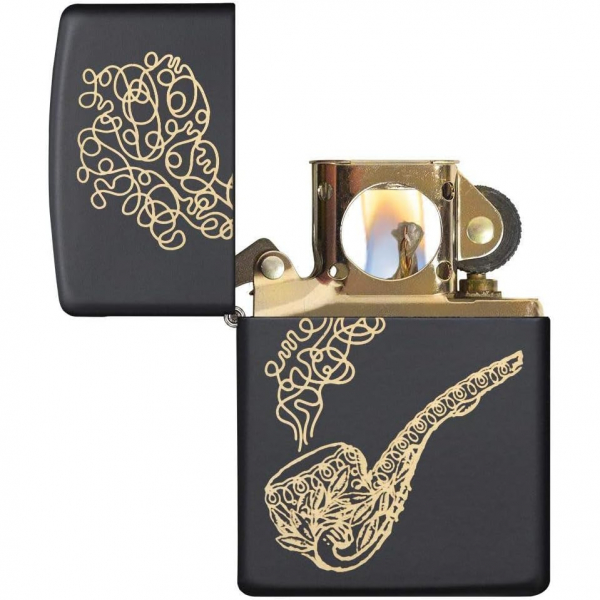 Zippo Lazer Gravr Mat Siyah akmak 