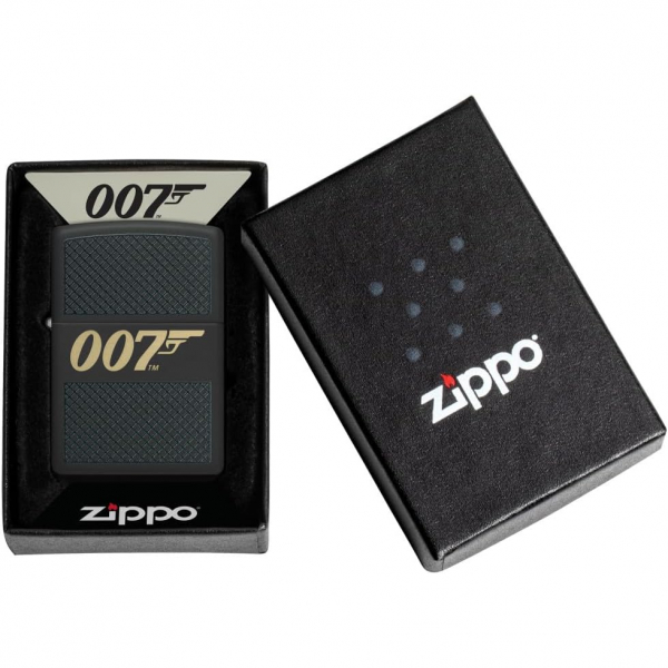 Zippo James Bond Siyah Mat akmak 