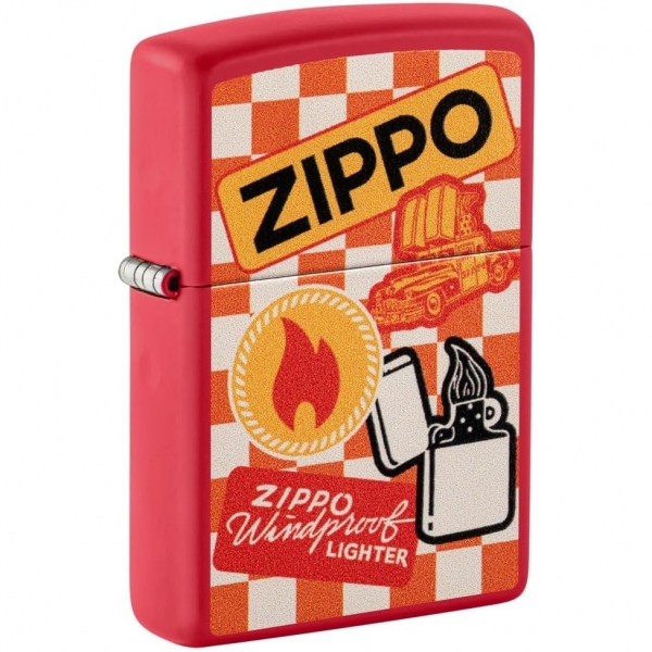 Zippo Retro Krmz Mat akmak