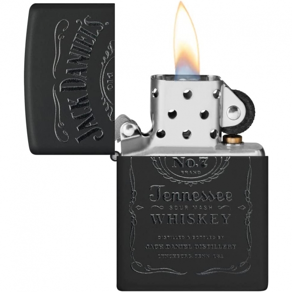 Zippo Jack Daniels Hediye Seti Siyah Mat akmak