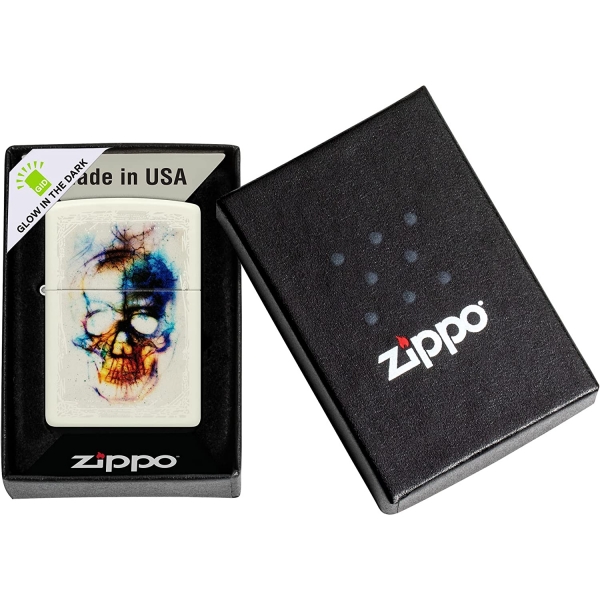 Zippo Karanlkta Parlayan Kafatas akmak