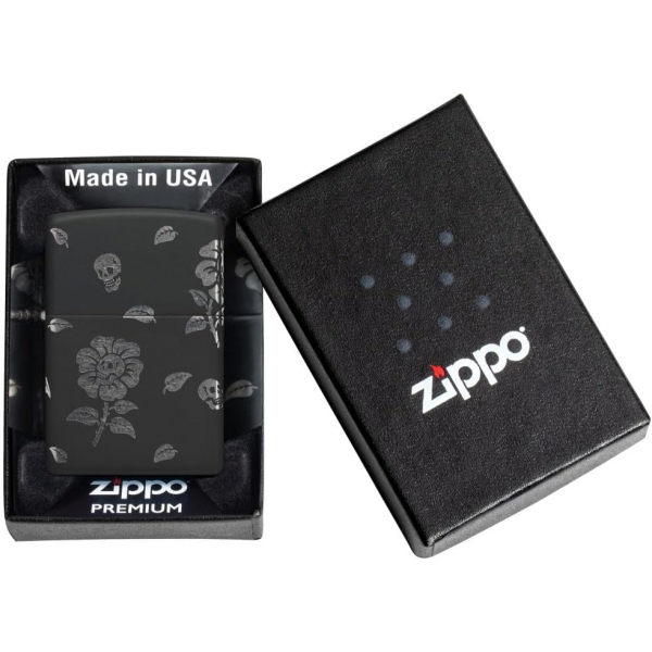 Zippo iek Kafataslar Mat Siyah akmak