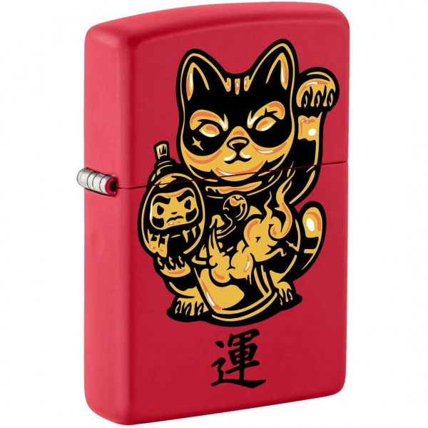 Zippo ansl Kedi Maneki Neko akmak