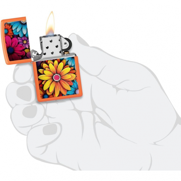 Zippo Flowers Tasarm Turuncu akmak