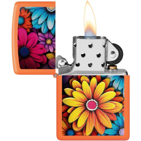 Zippo Flowers Tasarm Turuncu akmak