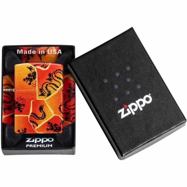 Zippo Krmz Dragon Kintsugi akmak