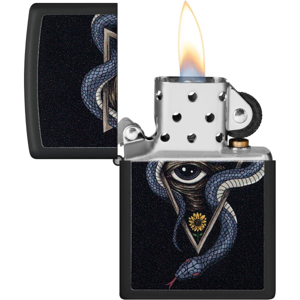 Zippo Ylan ve Gz Mat Siyah akmak 