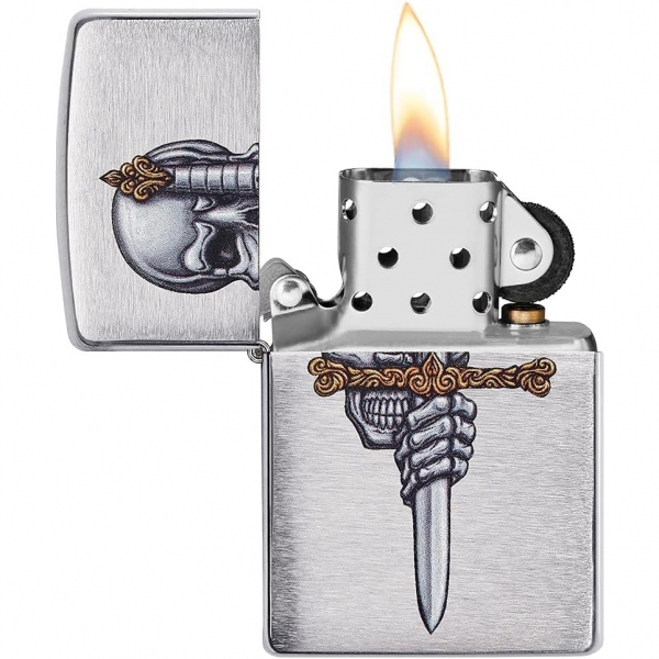 Zippo Chrome Kafatas akmak