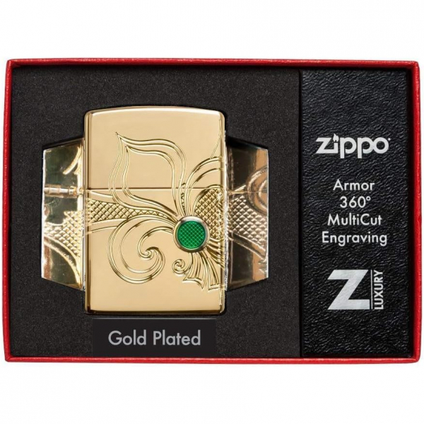 Zippo Altn Plaka Grnml akmak 