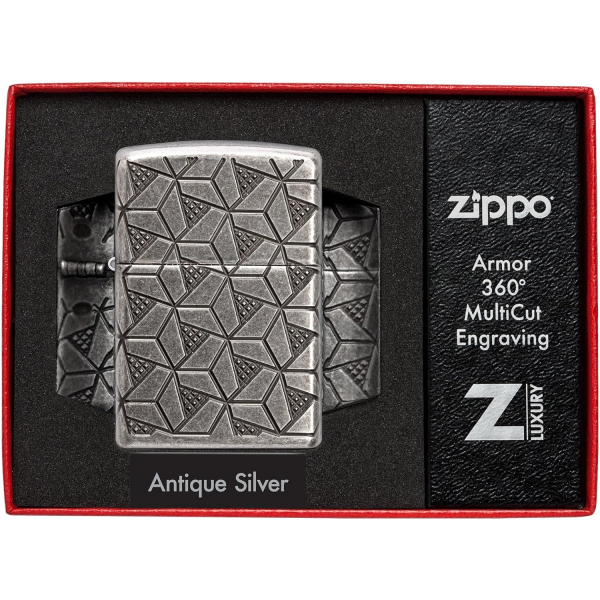 Zippo Armor MultiCut Geometrik Desenli akmak 