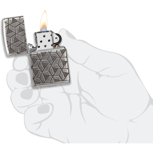 Zippo Armor MultiCut Geometrik Desenli akmak 