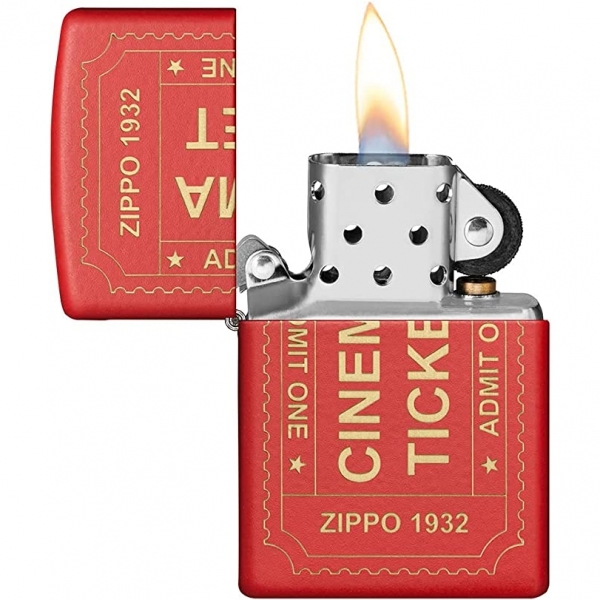 Zippo Mat Krmz Sinema Bileti akmak 