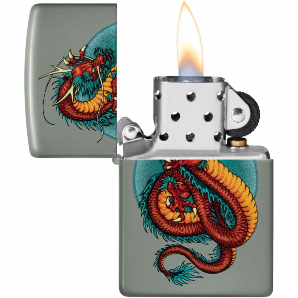 Zippo Chinese Red Dragon Mat akmak 