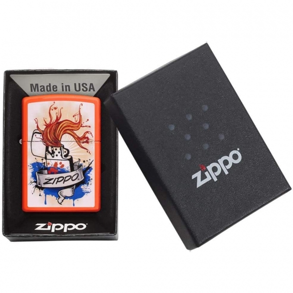 Zippo Neon Turuncu akmak