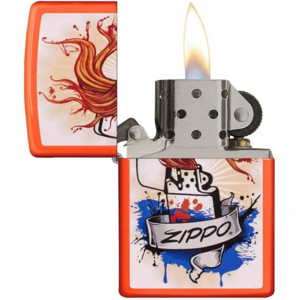Zippo Neon Turuncu akmak