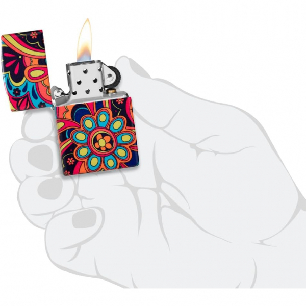 Zippo Renkli iek Mat akmak