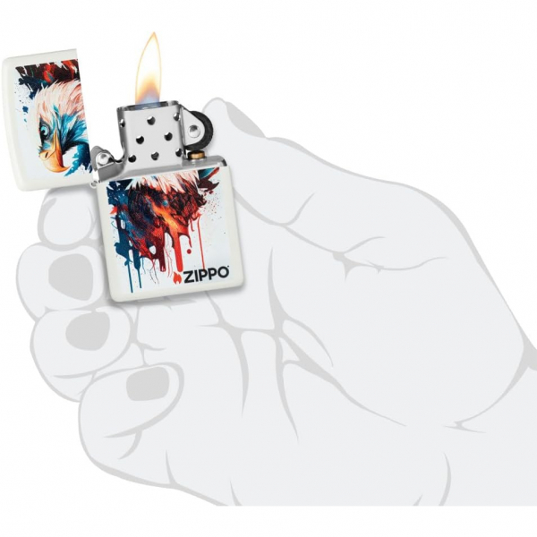 Zippo Boyal Kartal Mat Beyaz akmak