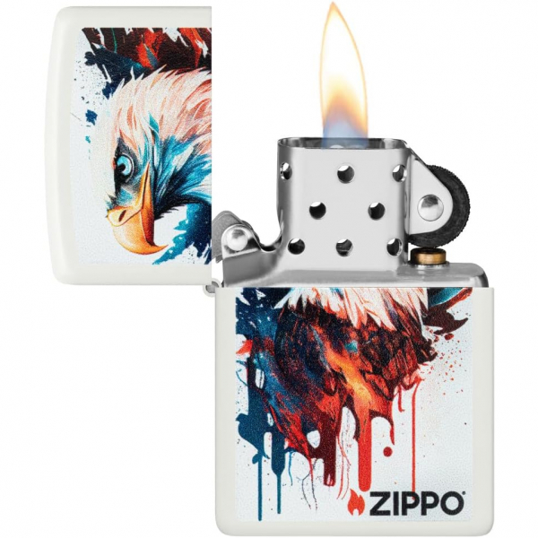 Zippo Boyal Kartal Mat Beyaz akmak
