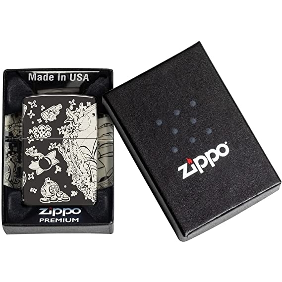 Zippo Siyah Beyaz Korsan Tasarm akmak