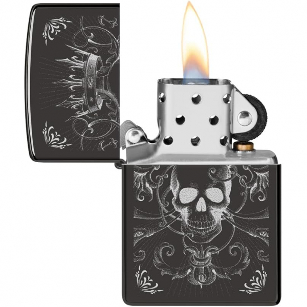 Zippo Kraliyet Kafatas Siyah akmak