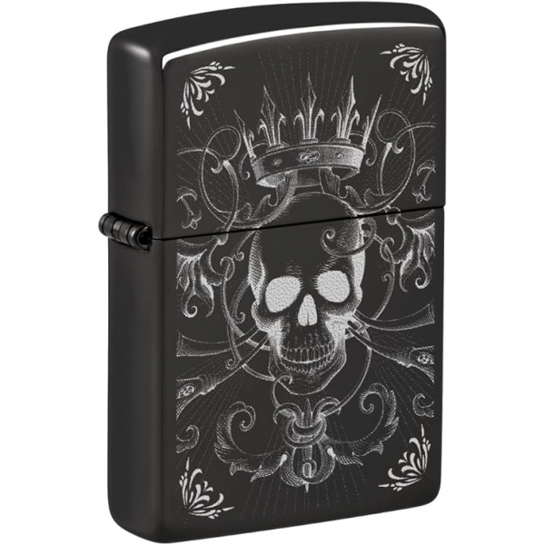 Zippo Kraliyet Kafatas Siyah akmak