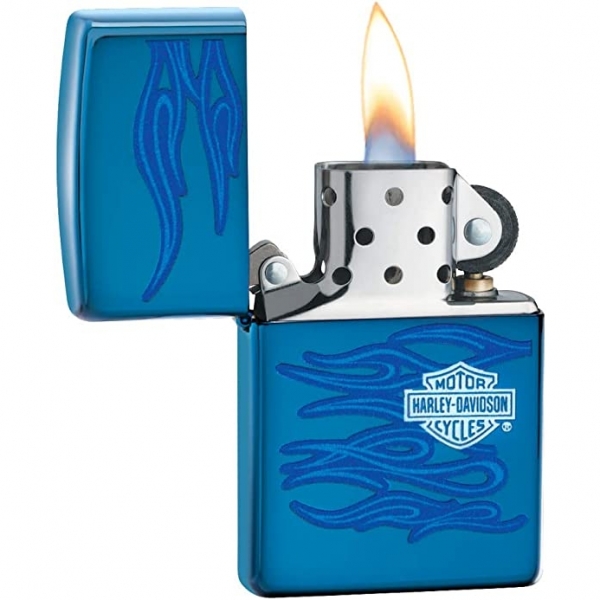 Zippo Safir Rengi Harley Davidson akmak