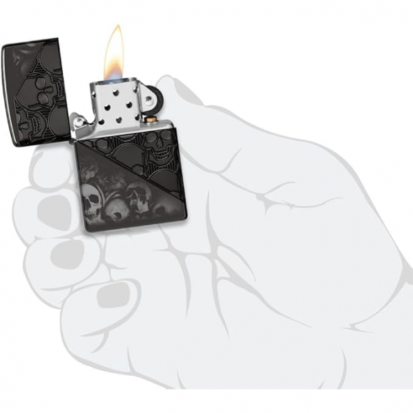 Zippo Kafatas Siyah akmak