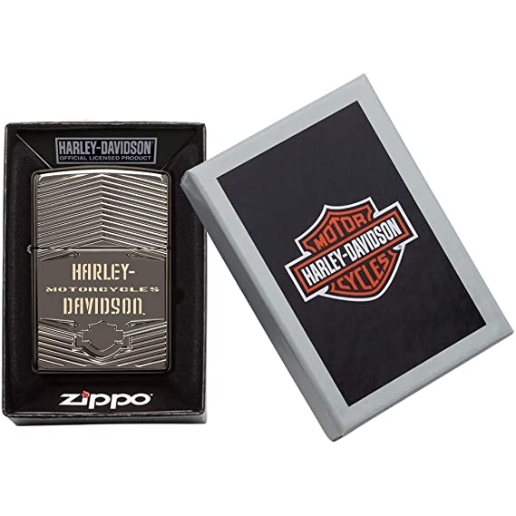 Zippo Siyah Buz Motosikleti Harley Davidson akmak