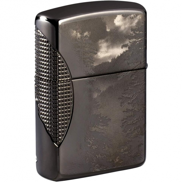 Zippo Siyah Buz Kurt Ay Tasarm akmak