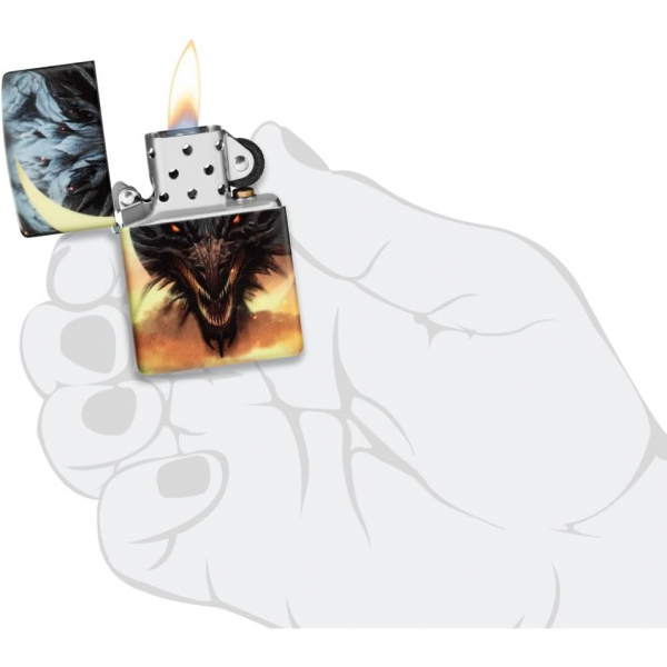 Zippo Karanlkta Parlayan Dragon akmak 