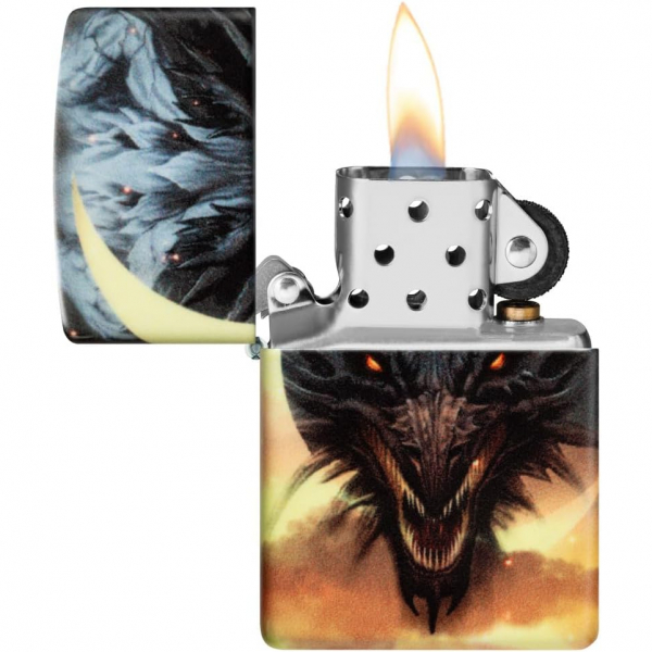 Zippo Karanlkta Parlayan Dragon akmak 