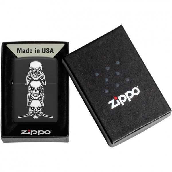 Zippo No Evil Skull akmak 