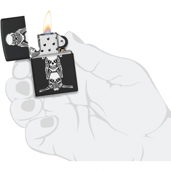 Zippo No Evil Skull akmak 