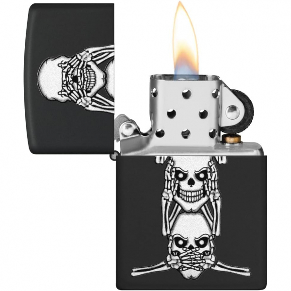 Zippo No Evil Skull akmak 
