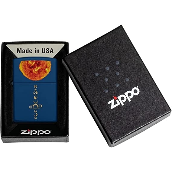 Zippo Solar Sistem Mat Lacivert akmak 