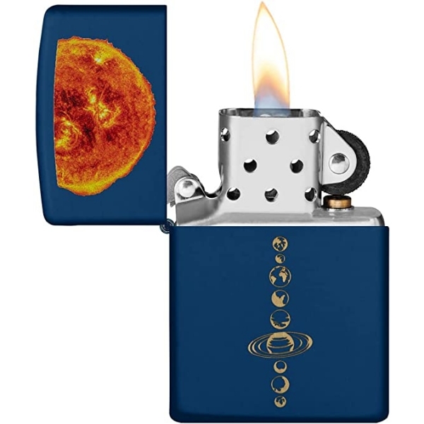 Zippo Solar Sistem Mat Lacivert akmak 