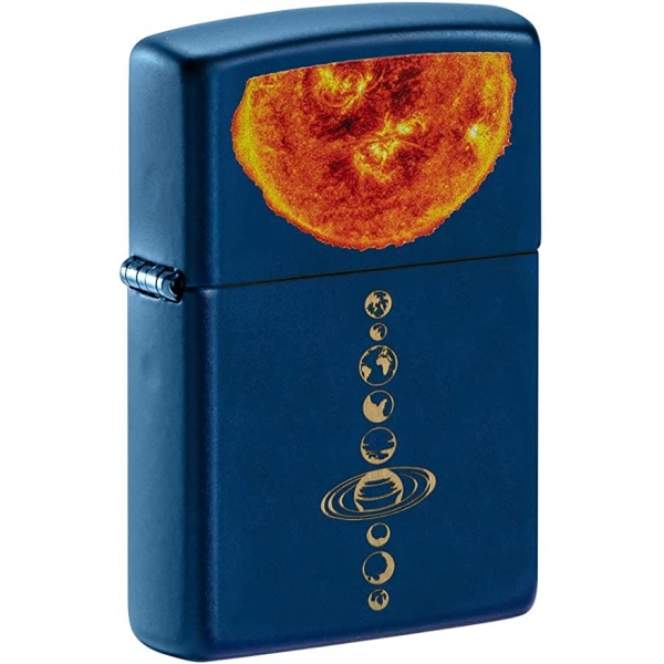 Zippo Solar Sistem Mat Lacivert akmak 