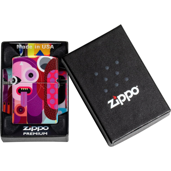 Zippo Soyut Renkli Tasarm akmak 