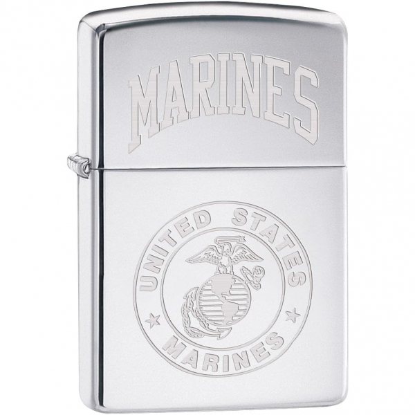 Zippo USMC Marines Kaznm Parlak 3 akmak