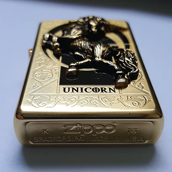 Zippo Unicorn Altn Amblem akmak