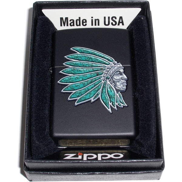 Zippo Indian Head akmak(Mat Siyah)