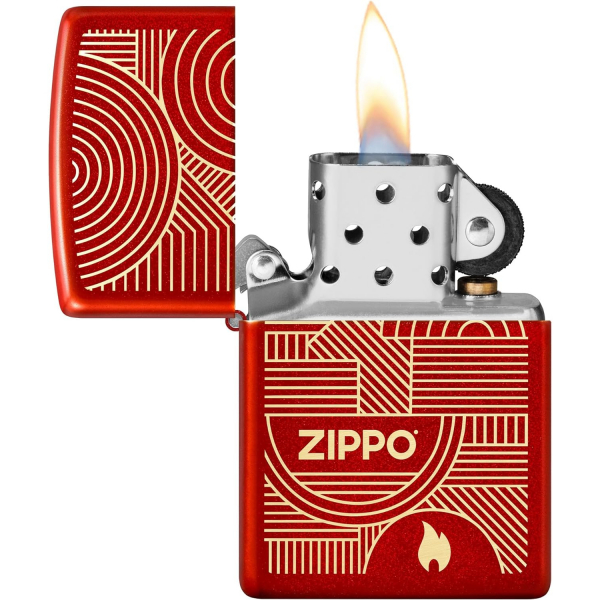 Zippo Art Deco Krmz akmak 