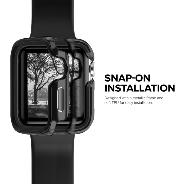 Zizo Apple Watch Shock Seri Bumper Klf (38mm/MIL-STD-810G)-Black