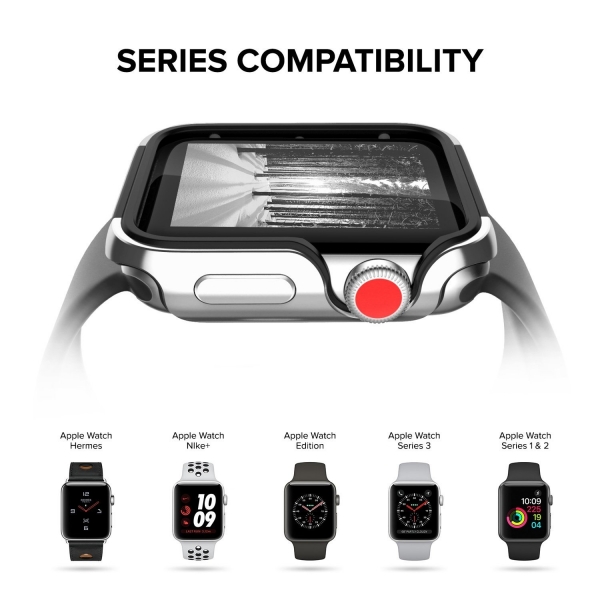 Zizo Apple Watch Shock Seri Bumper Klf (42mm/MIL-STD-810G)-Silver